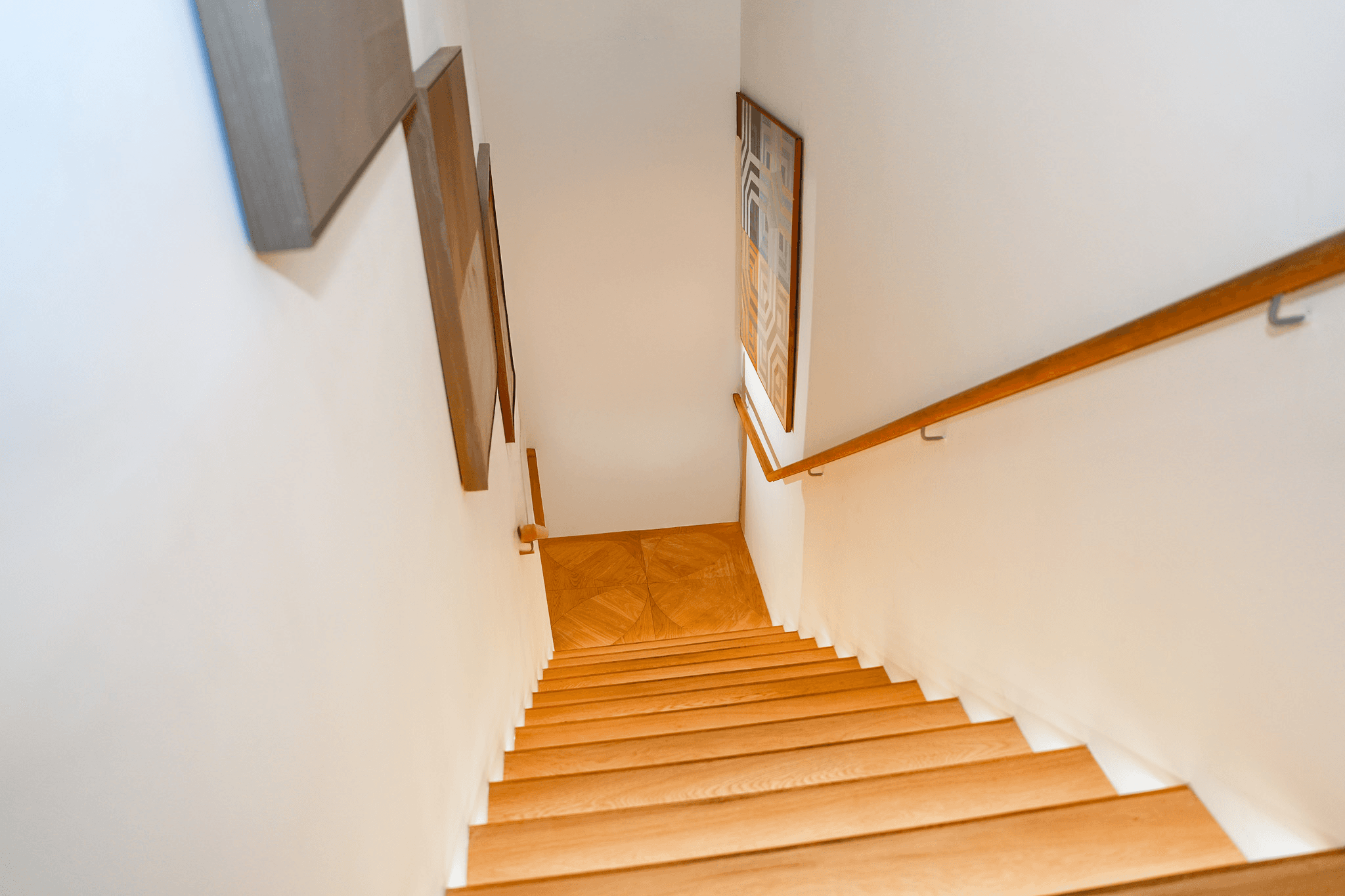 A flight of stairs in YZ Timber's office